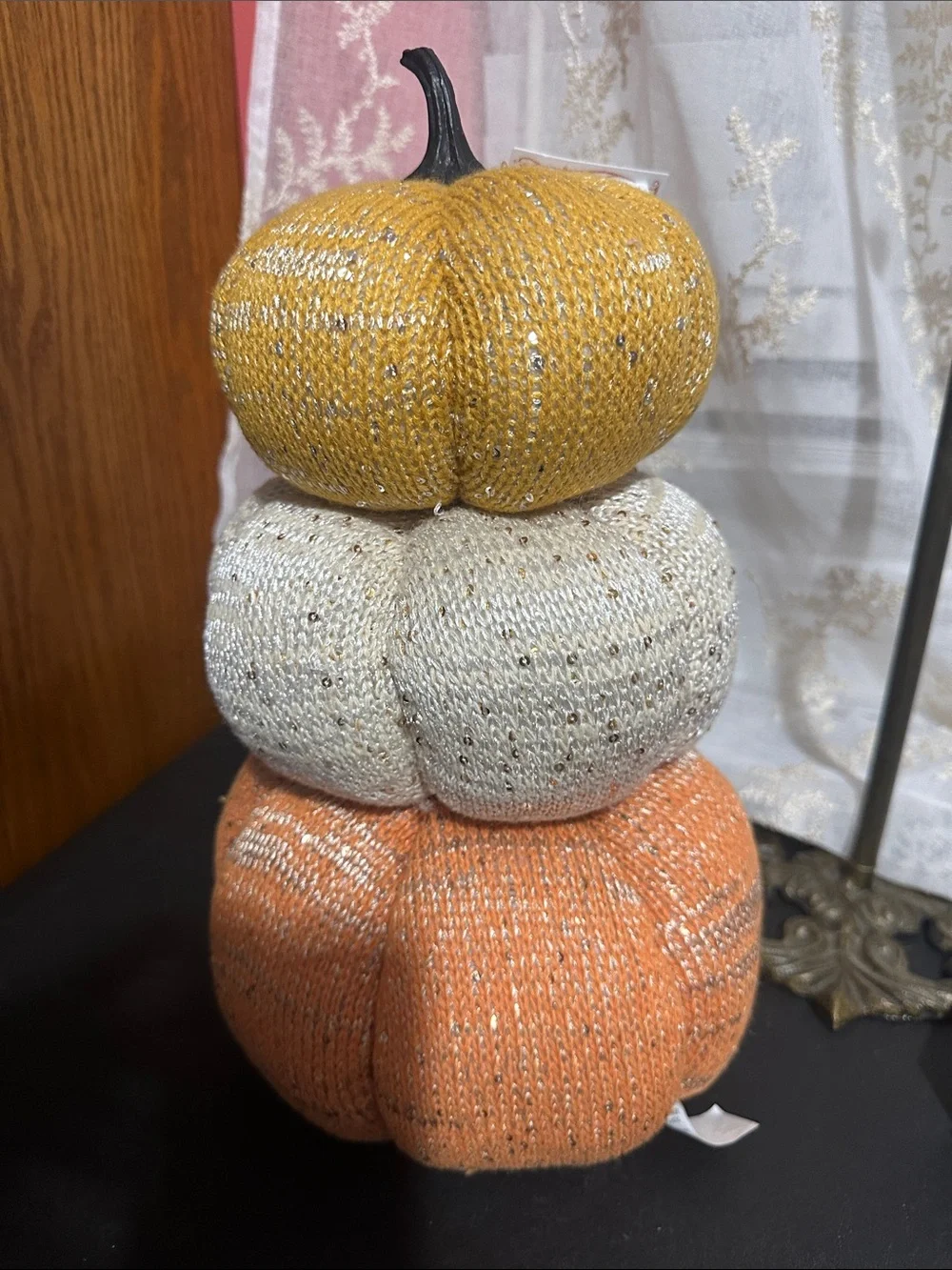 Martha Stewart sweater pumpkin trio decor
